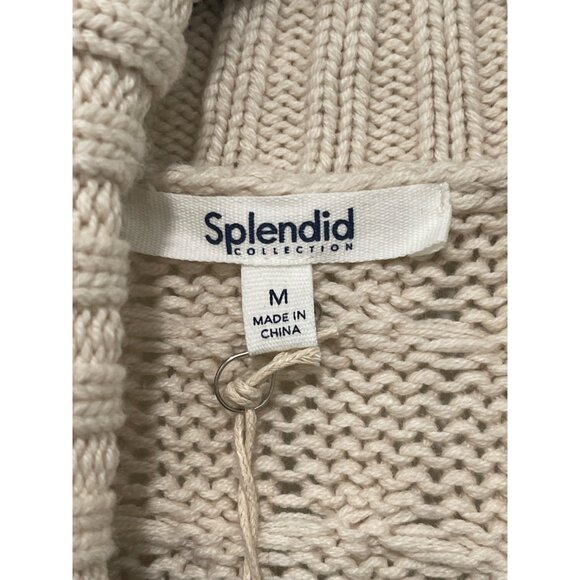 Splendid Ombre Cable Knit Open Front Cardigan Sweater Medium NWT - Picture 4 of 5